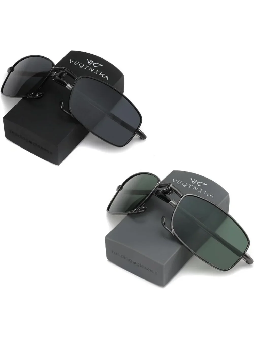 Polarized Folding Sunglasses for Men & Women - UV Blocking, Spring Hinge, Case